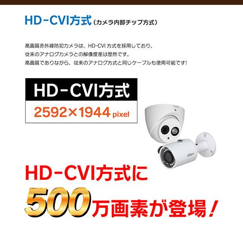 500万画素 ワンケーブルレコーダーセット 防犯カメラ 監視カメラ 8台