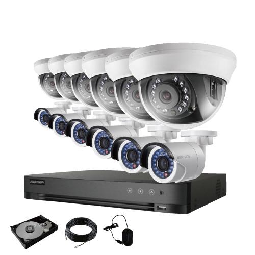 防犯カメラセット 防犯カメラ 屋外 バレット 型 屋内 ドーム型 から 12台 選択 16ch