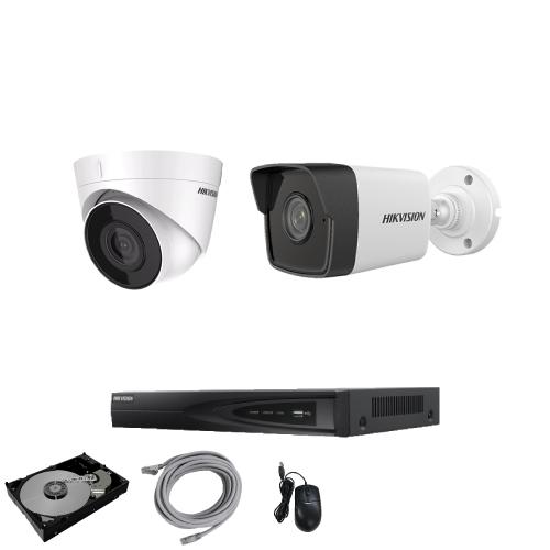 HIKVISION（ハイクビジョン） 防犯カメラ 屋外 屋内 セット マイク内蔵