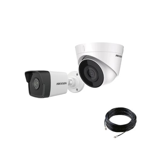 防犯カメラ 屋外 屋内 増設 セット マイク内蔵 選べる 2台 LANケーブル