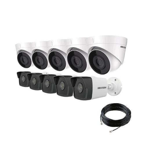 防犯カメラ 屋外 屋内 増設 セット マイク内蔵 選べる 10台 LAN