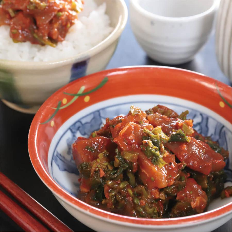 高い素材 マグロ キムチ 130g 2 本まぐろ 菜の花 珍味 おつまみ 北海道 松前町 上野屋 送料無料 Quran Unv Edu Sd