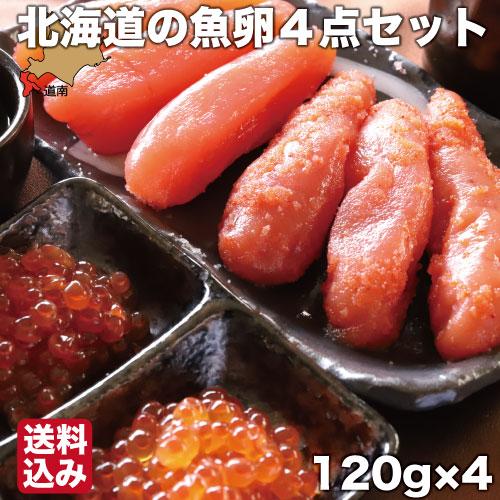 北海道 魚卵 4点セット 1g 4 たらこ 明太子 いくらしょうゆ漬け 筋子しょうゆ漬け 噴火湾 鹿部町 小分 無添加 国産 丸鮮道場水産 送料無料 78 S4 南北海道の産直店 道南地元市場 通販 Yahoo ショッピング