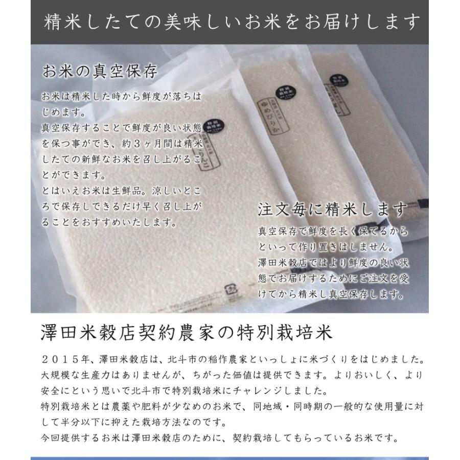 【令和5年産米】 ななつぼし 特別栽培米 真空パック 16kg (2kg×8) 精米 北海道 函館 北斗 澤田米穀店 契約栽培｜s-hokkaido｜05