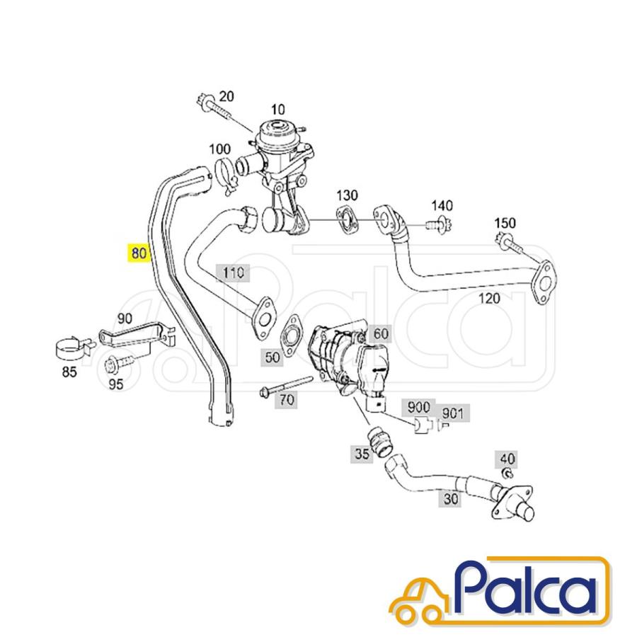 ベンツ EGRホース/バキュームホース Cクラス|W203 S203 CL203/C180Komp