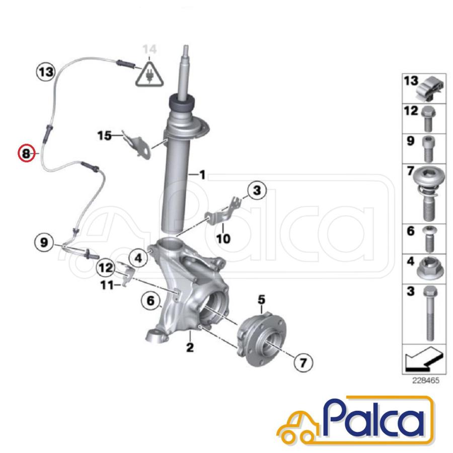 BMW フロント ABSセンサー/DSCパルスジェネレーター | X3/F25 X4/F26