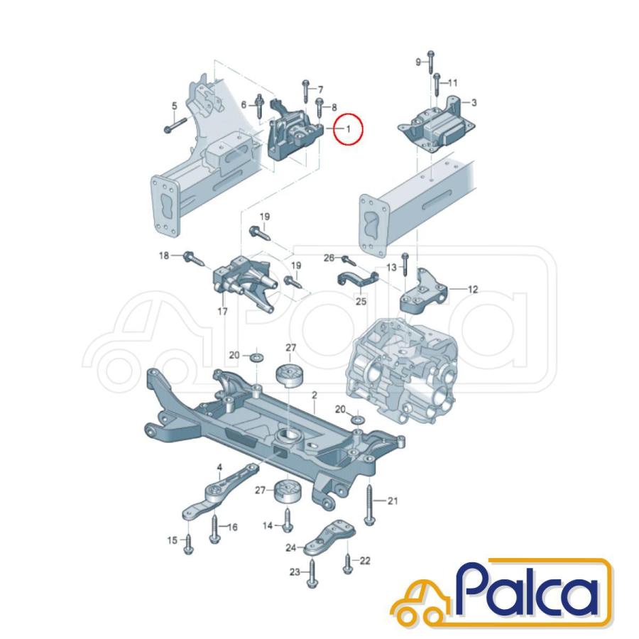 VW エンジンマウント 右| ゴルフ7/AUDFG | パサート|3G B8/3CDFC | トゥーラン|5T/1TDFG | T-Roc|A11/A1DFF | ティグアン|5N/A1DFF |2.0TDI｜s-hokusyo｜03