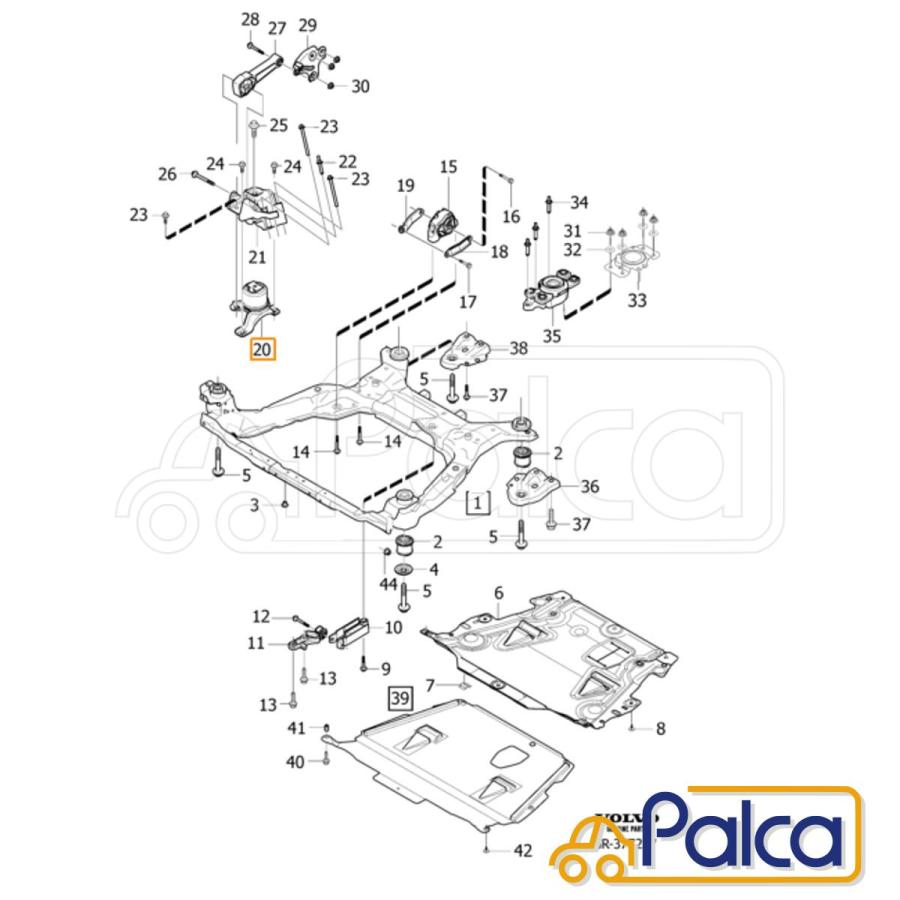 ボルボ エンジンマウント 右 S60II | S80II V60 V70III XC60