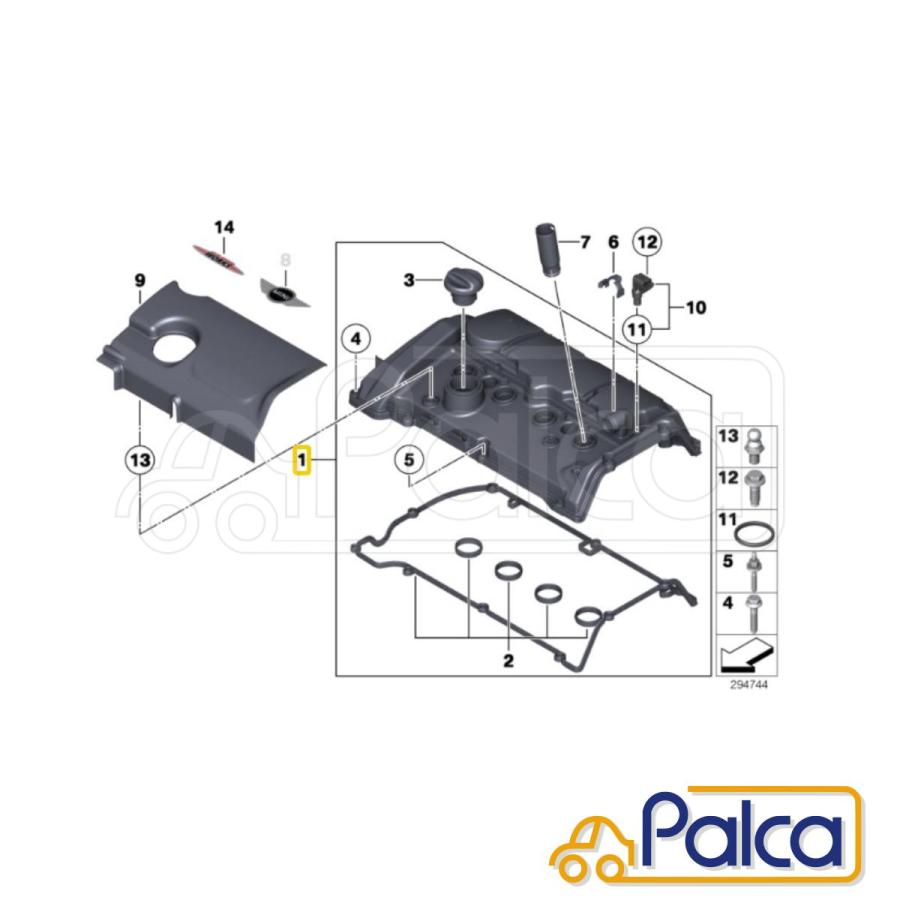 MINI ミニ 純正品 シリンダーヘッドカバー 11128589943 BMW ミニ/MINI 