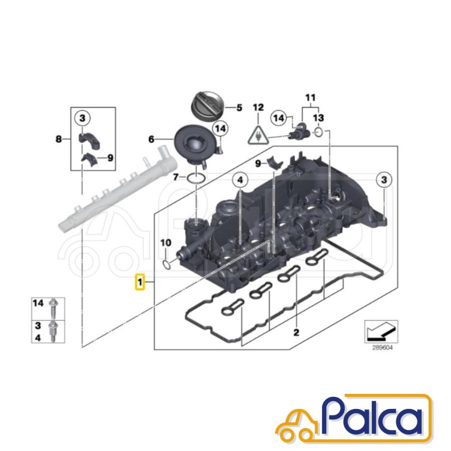 BMW シリンダーヘッドカバー　N47 4気筒ディーゼル　MAHLE製 BMW専門店 エスプリパーツ / N47D ディーゼル シリンダーヘッドカバー