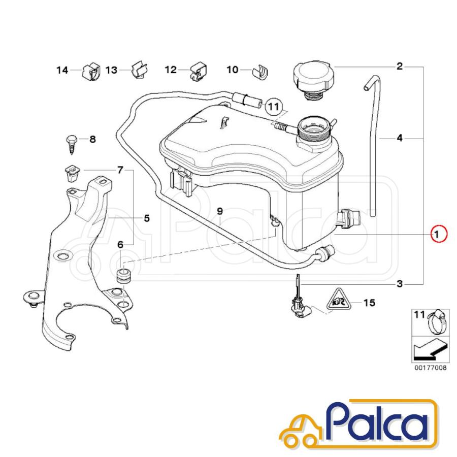 BMW エキスパンションタンク/ラジエターリザーブタンク 3シリーズ E46