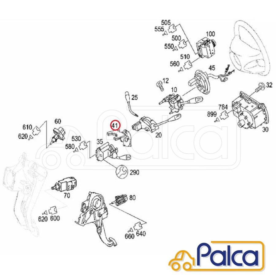 ベンツ ステアリングアングルセンサー/舵角センサー Eクラス