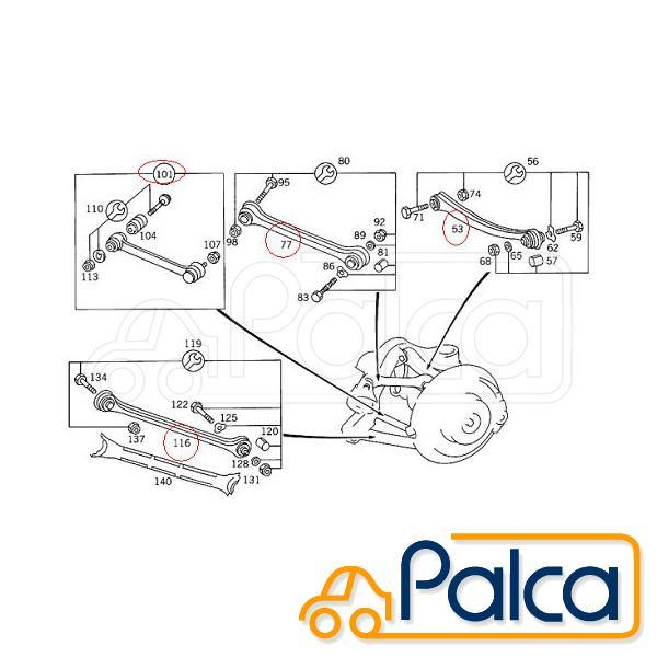 メルセデス ベンツ リア トレーリングアーム/マルチリンク セット W202,R170,W201,W124,W210,R129,W140 マイレ製｜s-hokusyo｜02
