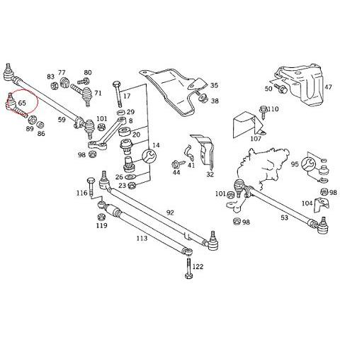 メルセデス ベンツ タイロッドエンド アウター側 左右共通