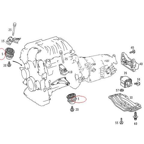メルセデス ベンツ エンジンマウント 左右セット W220/S320,S350 