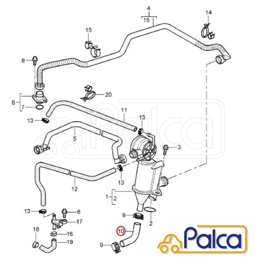 ポルシェ エンジンオイルセパレーターホース/ブローバイホース