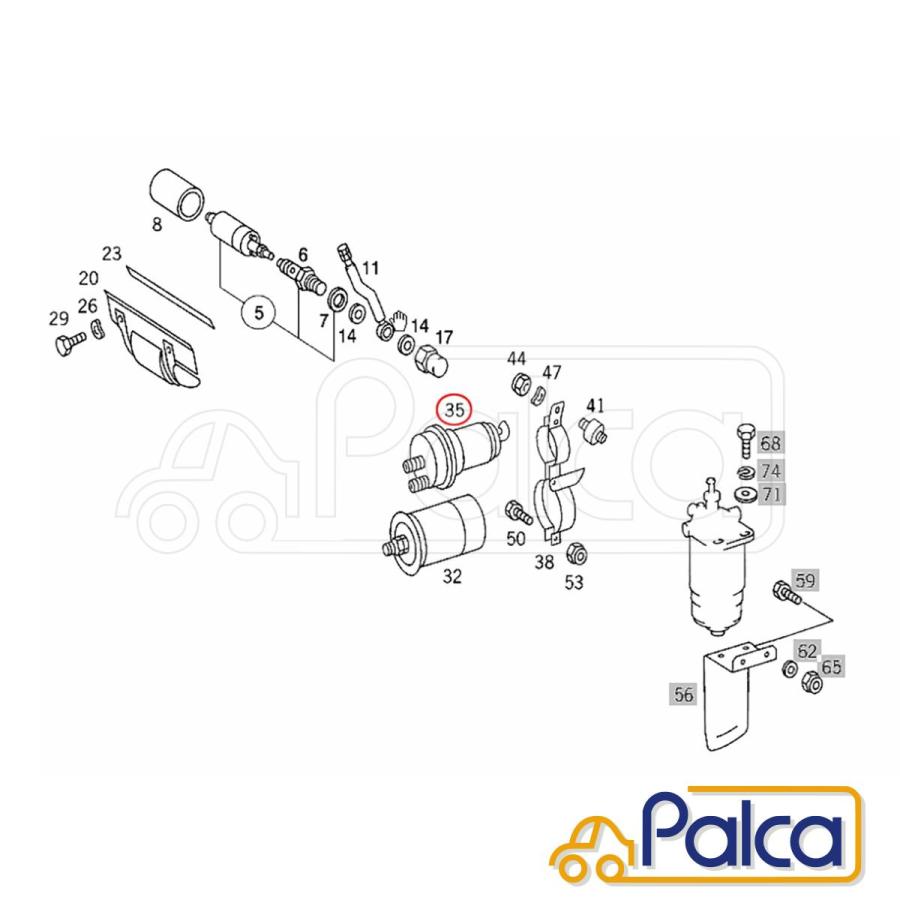 ベンツ フューエルアキュームレータ | ミディアムクラス|W123 C123/280E | Sクラス|W116/280SE 350SE 450SE | URO製 | 0004760121に適合｜s-hokusyo｜03