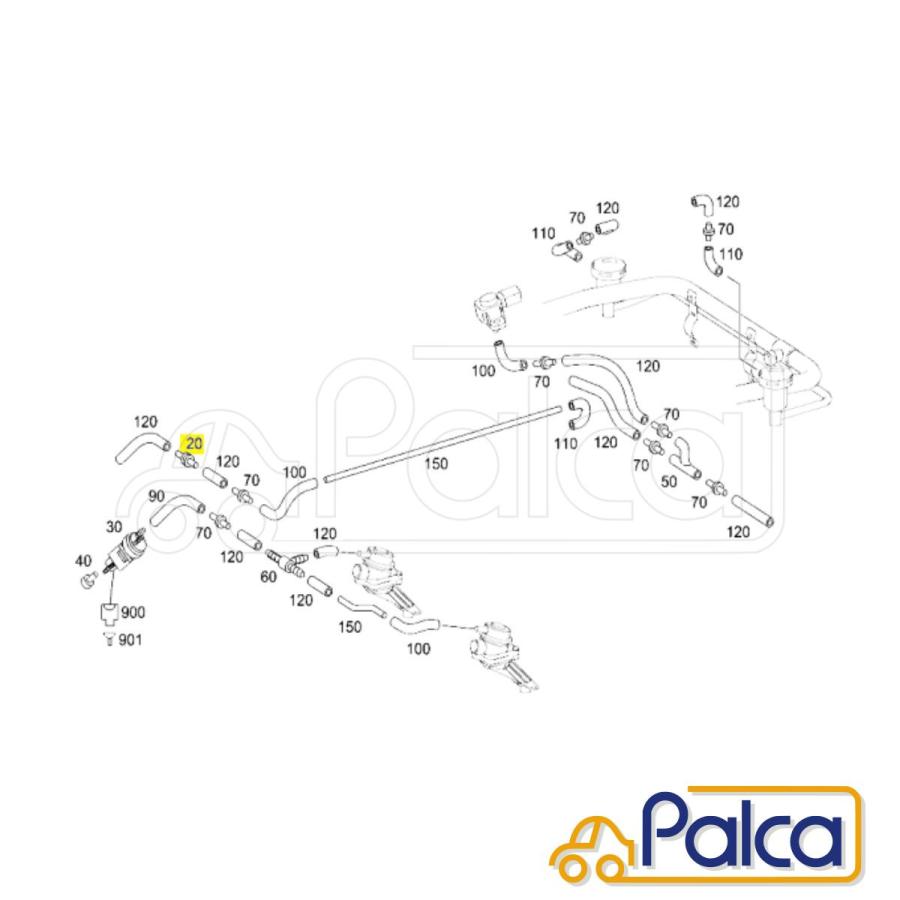 ベンツ インマニバキュームチェックバルブ W202 S202 W203 W204 S204