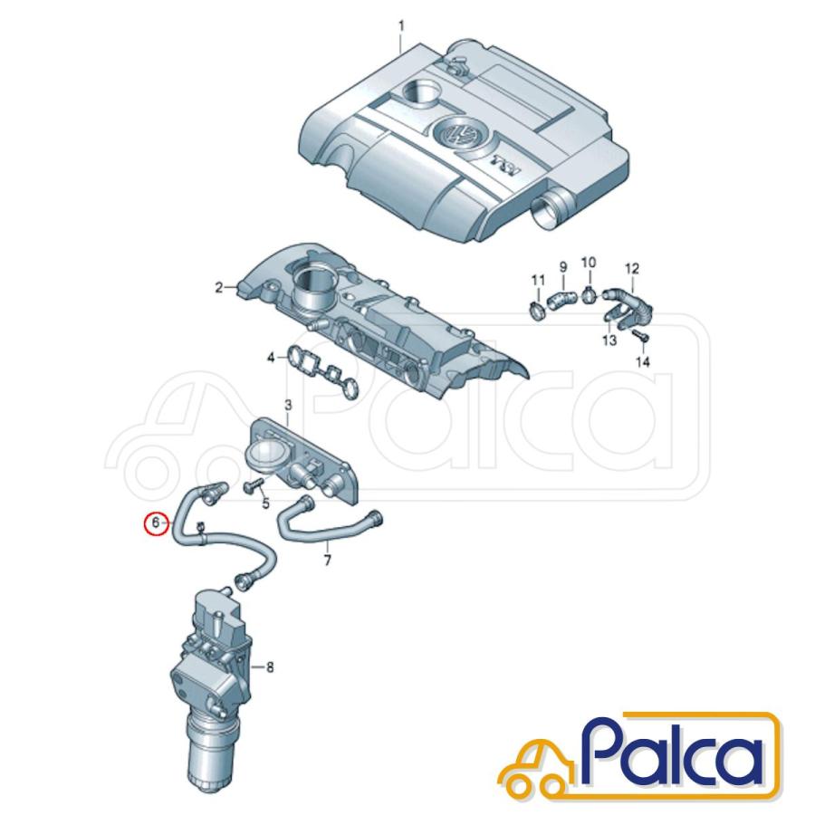 VW ブリーザーホース/ブローバイホース ベントバルブ〜フィルター|ゴルフ5/GTI,1KAXX,1KBYD ゴルフ6/GTI,1KCDL R,1KCDLF ジェッタ3/1KAXX｜s-hokusyo｜02