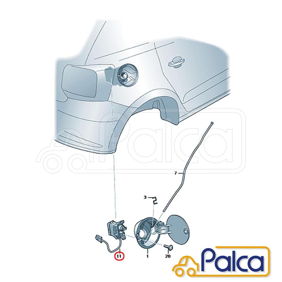 VW フューエルリッドロックアクチュエーター | ポロ/6R 6C VEMO製