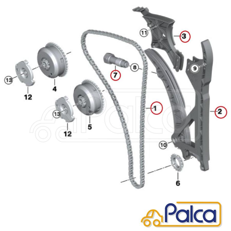 BMW　タイミングチェーンキット　1シリーズ|E87　N55　F87　130i　M135i　6気筒エンジン　135i　E82　M235i　2シリーズ|F22　N52　M2　|F20