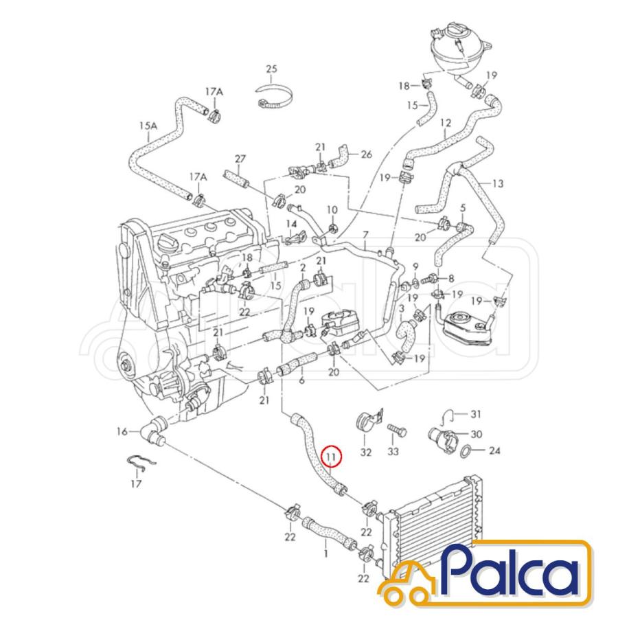 フォルクスワーゲン/VW ラジエターホース アッパー ゴルフ3/1HABF GTI | 純正 1H0121101E :VWC00135:パーツのPALCA(パルカ)Yahoo!店 - 通販 - Yahoo!ショッピング フォルクスワーゲン/VW ラジエターホース アッパー ゴルフ3/1HABF GTI | 純正 1H0121101E :VWC00135:パーツのPALCA(パルカ)Yahoo!店 - 通販 - Yahoo!ショッピング