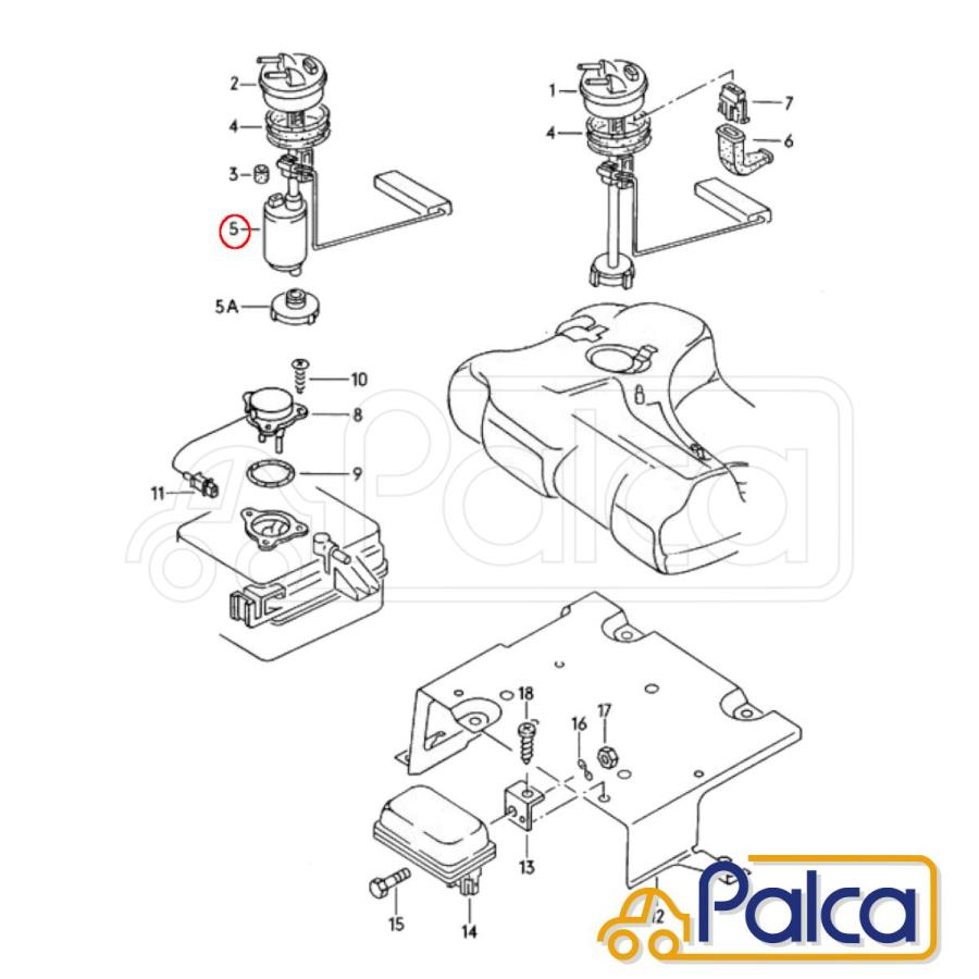 VW フューエルポンプ/燃料ポンプ インタンク| ゴルフ1 | ゴルフ2 | ゴルフ1カブリオ | ジェッタ1 | ジェッタ2 | MARELLI製