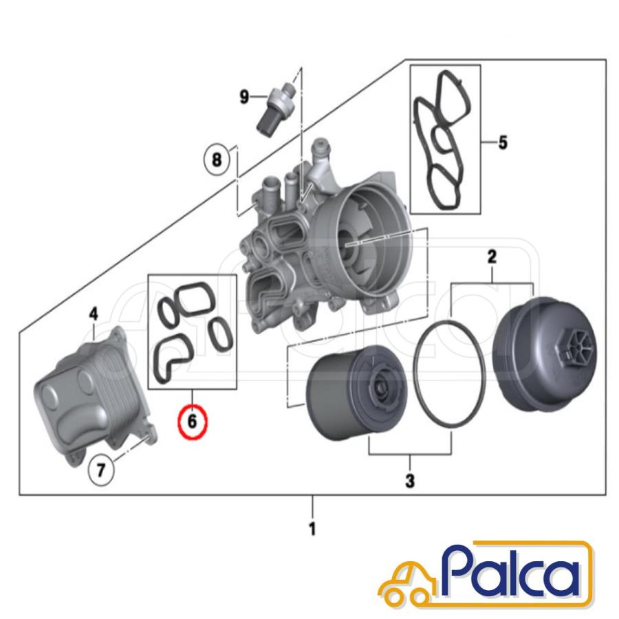 BMW ミニ/MINI オイルクーラー ガスケット/シール セット| R56 R55 R57