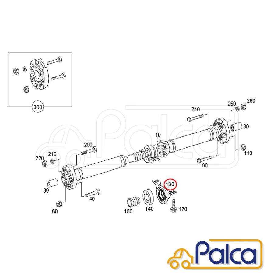 ベンツ プロペラシャフト サポートベアリング W204,S204,C204/C180