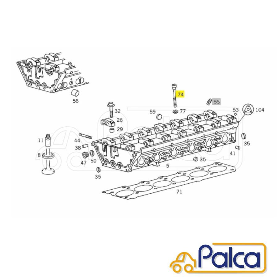 ベンツ シリンダーヘッドボルト 14本セット| Cクラス|W202/C280