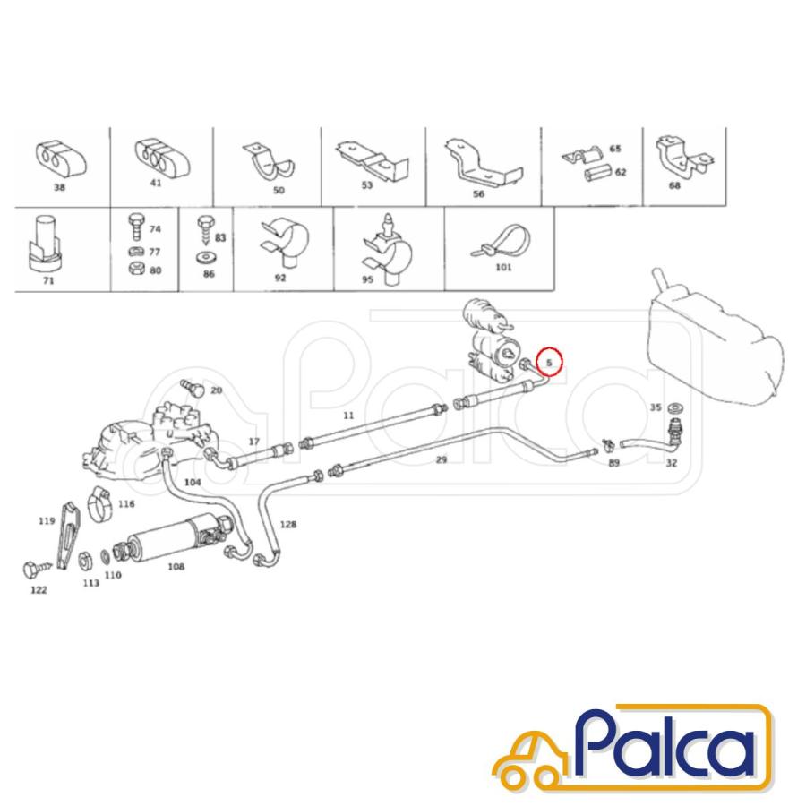 ベンツ フューエルホース フィード側 フィルターに接続| SLクラス|R107/560SL | COHLINE製 | 1264704275｜s-hokusyo｜02