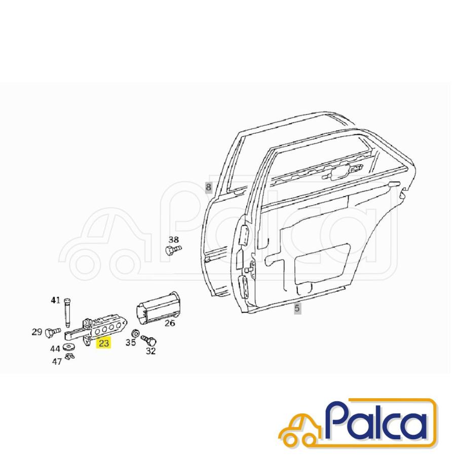 メルセデス ベンツ フロント ドアチェック/ドアストッパー 左右共通