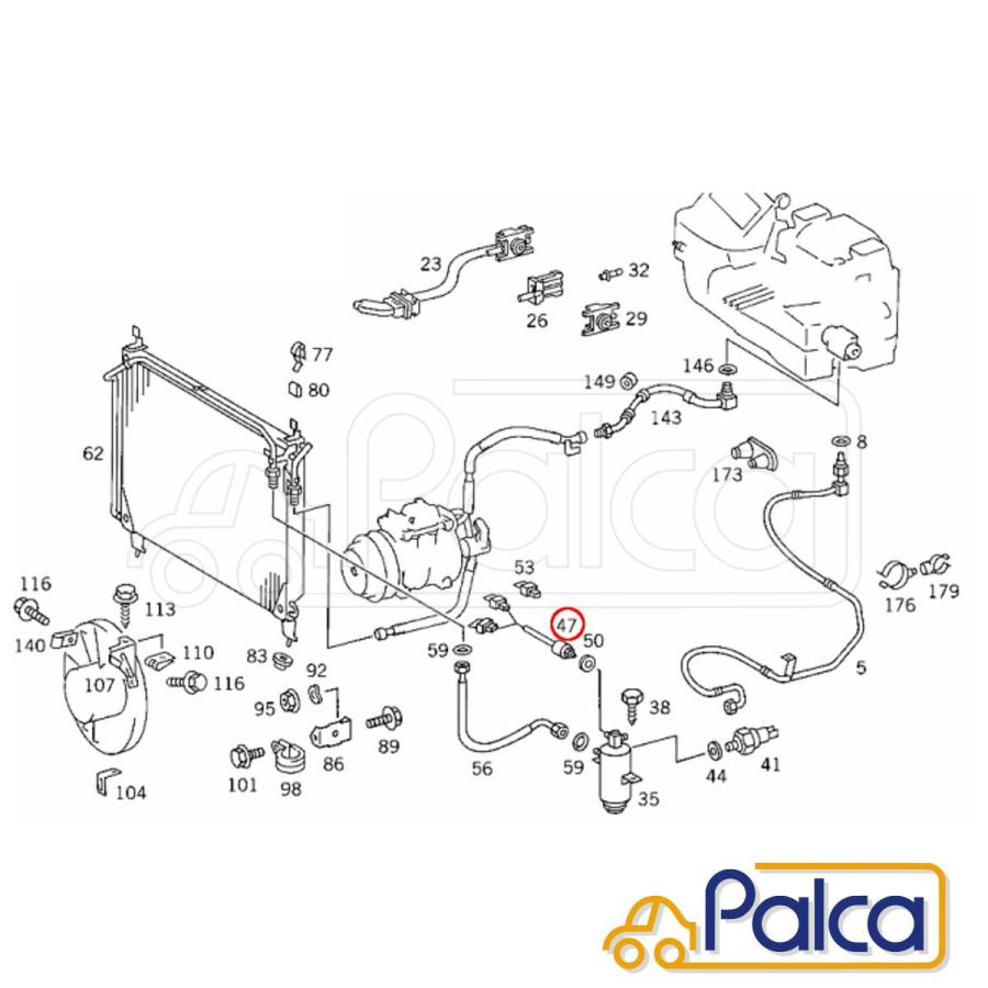 メルセデス ベンツ エアコンリキッドタンクスイッチ/圧力センサー W201