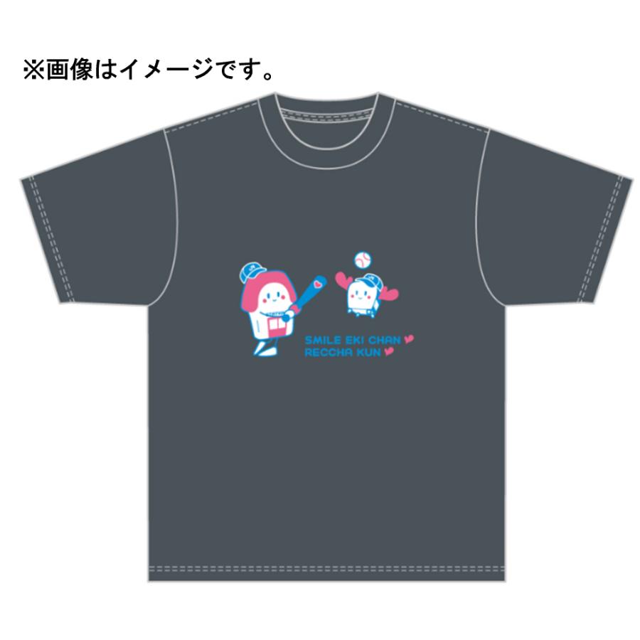 野球えきちゃんTシャツ ダークグレー（M） : 四国キヨスク 株式会社