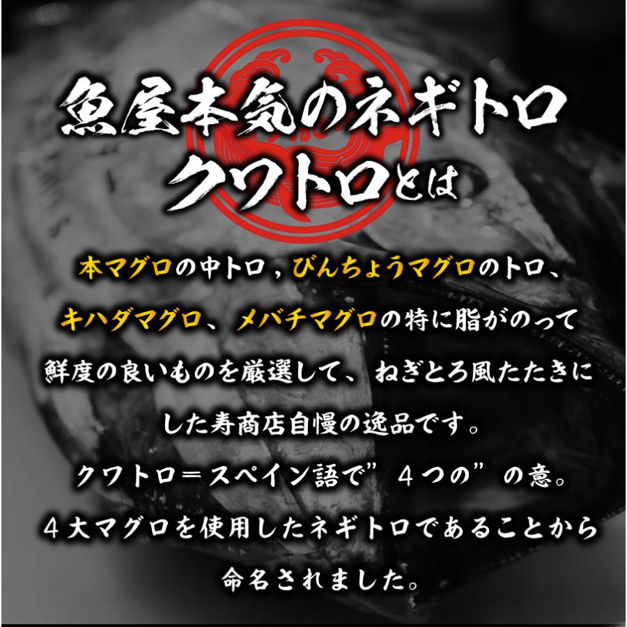 送料無料】＜本マグロ中トロ入り 魚屋本気のネギトロ（クワトロ