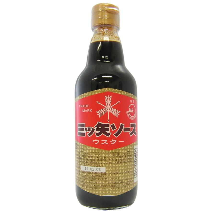 三ツ矢ソース ウスター 360ml×12本（1ケース） | 