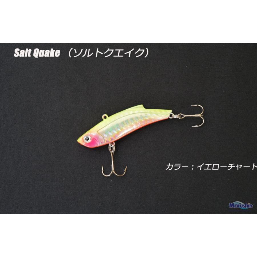 マルシン メタルバイブ ソルトクェイク イエローチャート 22g 8cm ソルトウォーター シーバス バイブレーション ルアー Salt Quake ソルトルアー VMCフック｜s-martceleble｜07