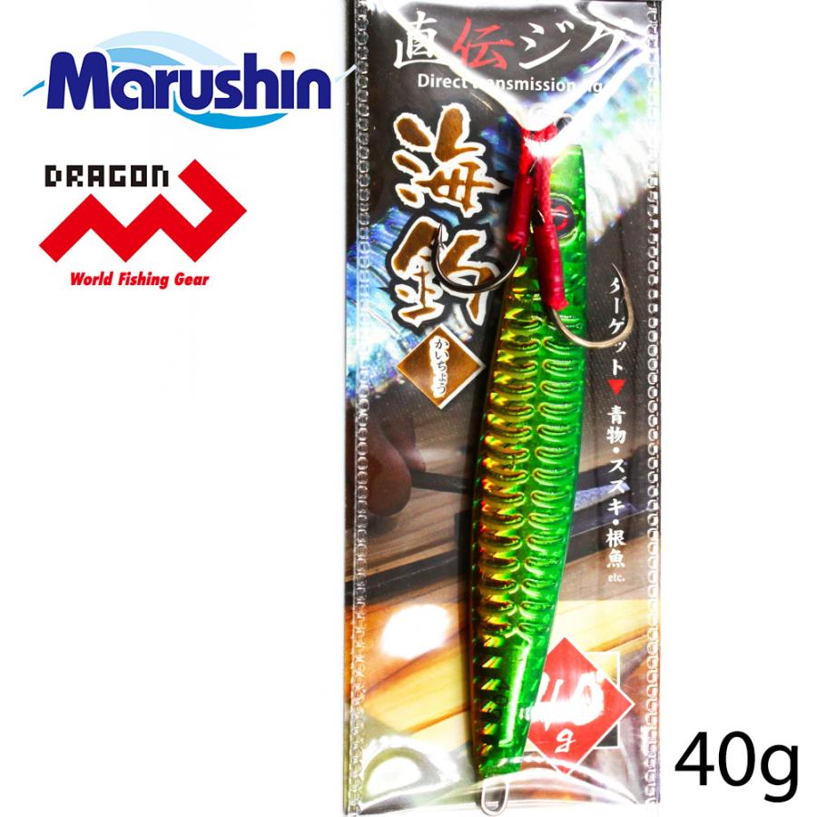 DRAGON（ドラゴン） マルシン 直伝ジグ 海釣 グリーンゴールド 40g