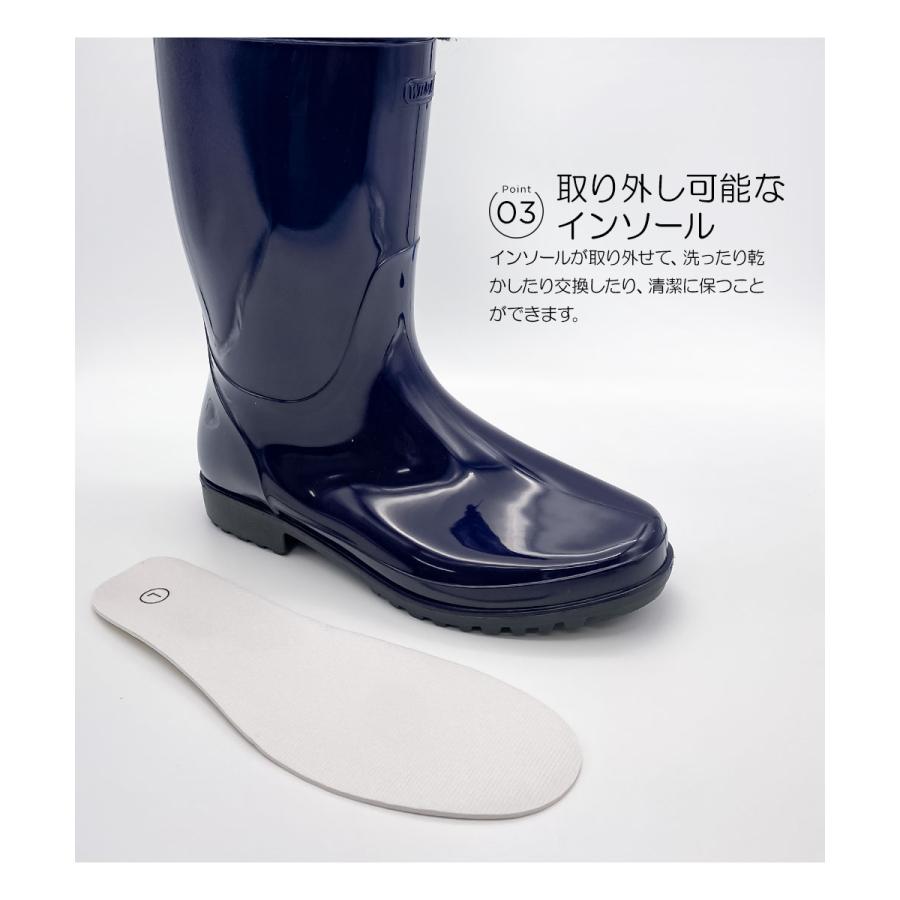 阪神素地 長靴 メンズ 完全防水 フード付き 一体成型 レインブーツ