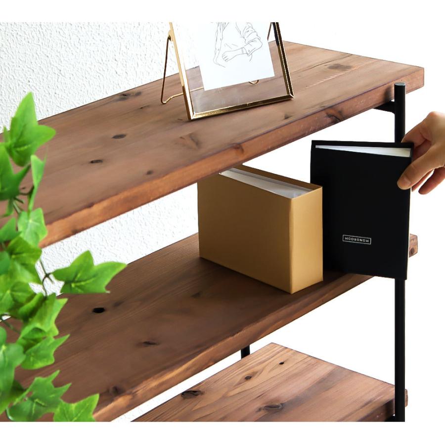 美品 日本製 アイアンラック 5段 シェルフ オープンラック 木製 無垢 本棚 収納 おしゃれ マガジンラック アイアンシェルフ フリーラック 多目的 【R2122740064】(12540円)