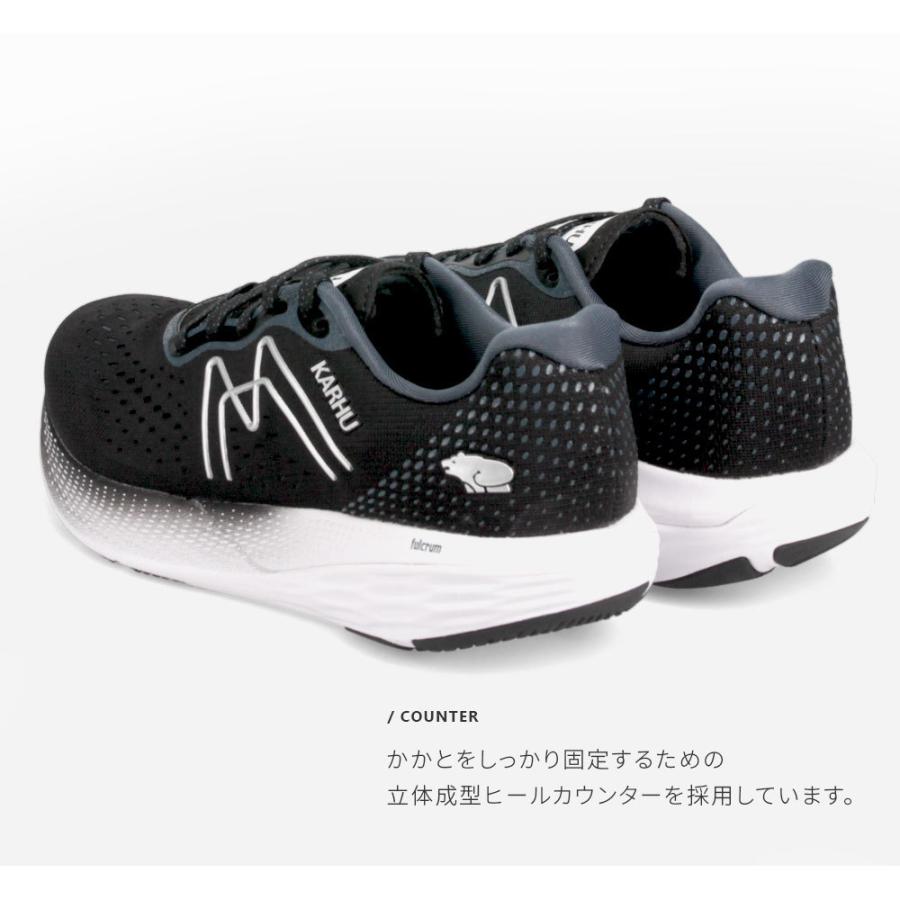 カルフ スニーカー メンズ 黒 ローカット ランニングシューズ 甲高 幅広 メッシュ ブラック KARHU イコニオルティックス ハイボリューム｜s-martceleble｜10