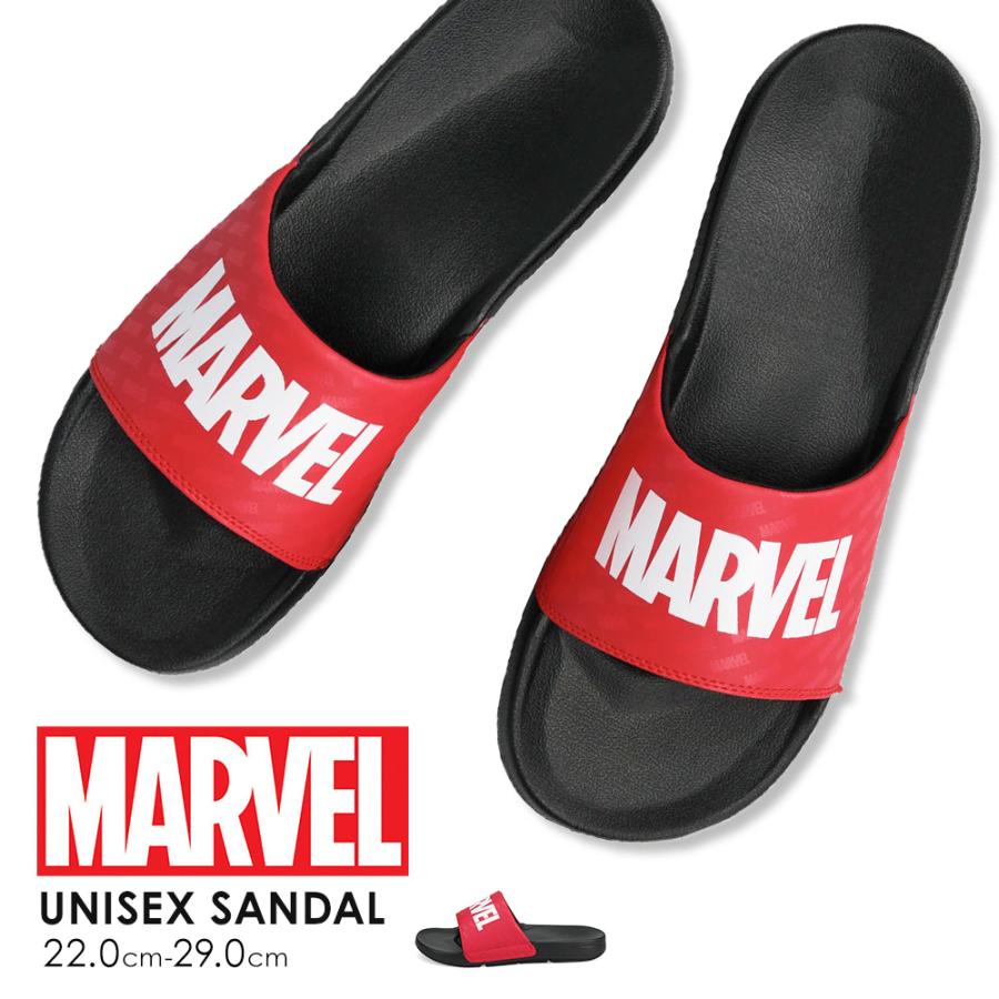 返品不可 スライドサンダル ジュニア シャワーサンダル メンズ フラット 軽量 軽い Marvel シンプル ロゴ アメコミ マーベル 小さいサイズ 大きいサイズ 赤 レッド Mvl0092 750円 Aynaelda Com