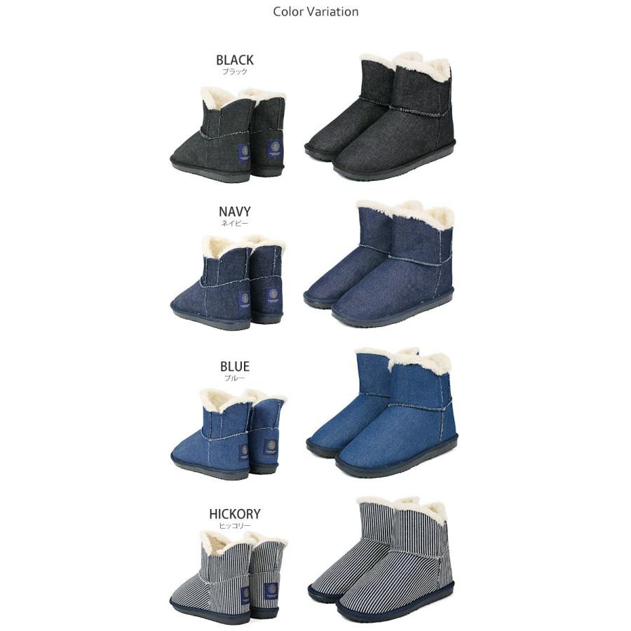 岡山デニム あったか ムートンブーツ レディース ショート 人気 ブーツ ローヒール 歩きやすい ボア ファー 防寒 防滑 軽量 かわいい おしゃれ 美脚 黒 ブラック Tk S Mart 通販 Yahoo ショッピング