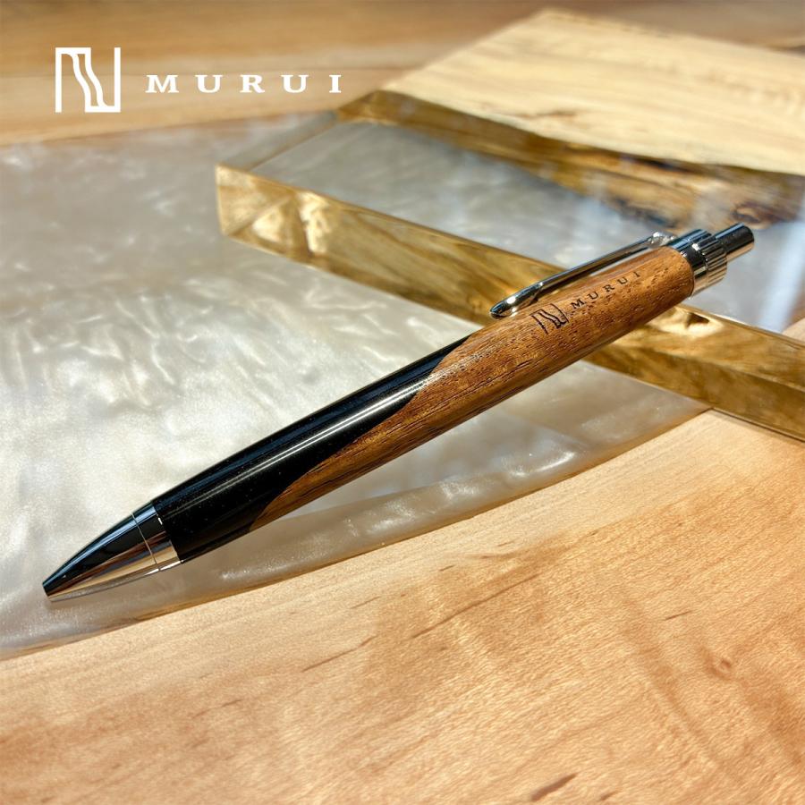 ウッドレジンペン 花梨×Black G2規格 木軸ペン ボールペン 文房具