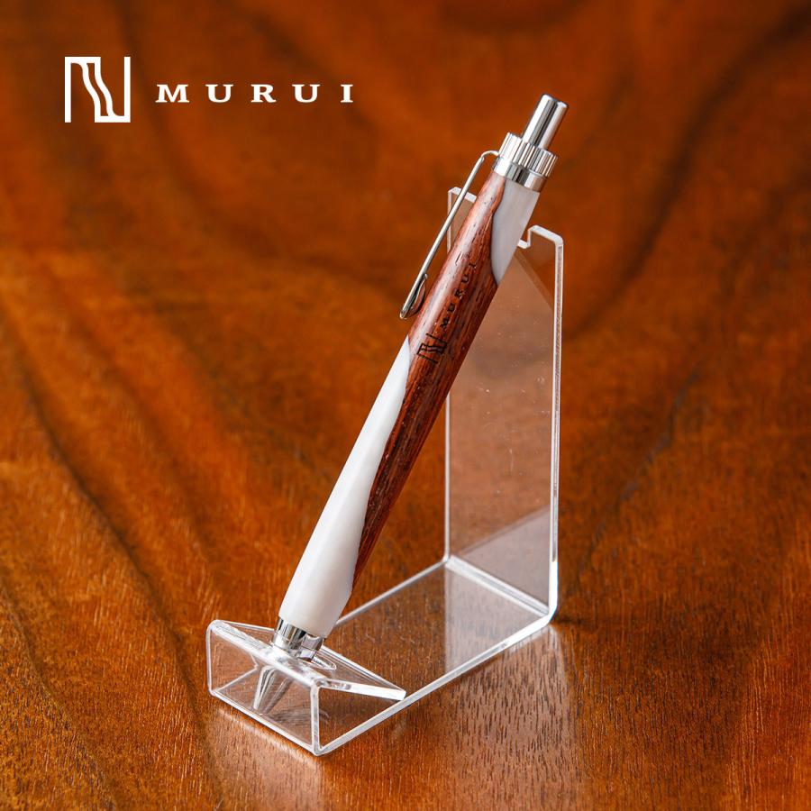 ウッドレジンペン 花梨×White G2規格 木軸ペン ボールペン 文房具
