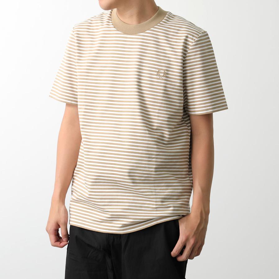 FRED PERRY フレッドペリー Tシャツ Fine Stripe Heavy Weight T-Shirt 
