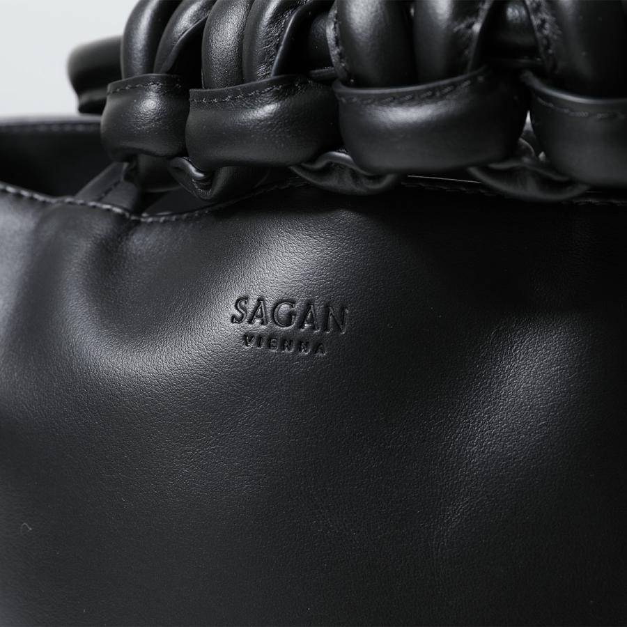 Sagan Vienna サガン ヴィエンナ ハンドバッグ PAZAR TOTE BAG CHISAI M 01C レディース ショルダーバッグ レザー ロゴ 鞄 BLACK｜s-musee｜13