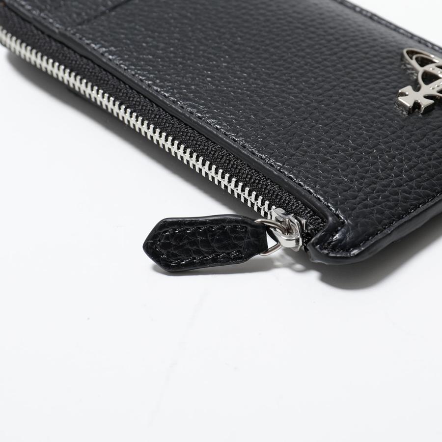 Vivienne Westwood ヴィヴィアンウエストウッド コイン＆カードケース ZIP CARD HOLDER 51050051U S000D メンズ グレイン ミニ財布 オーブ N403/BLACK｜s-musee｜07