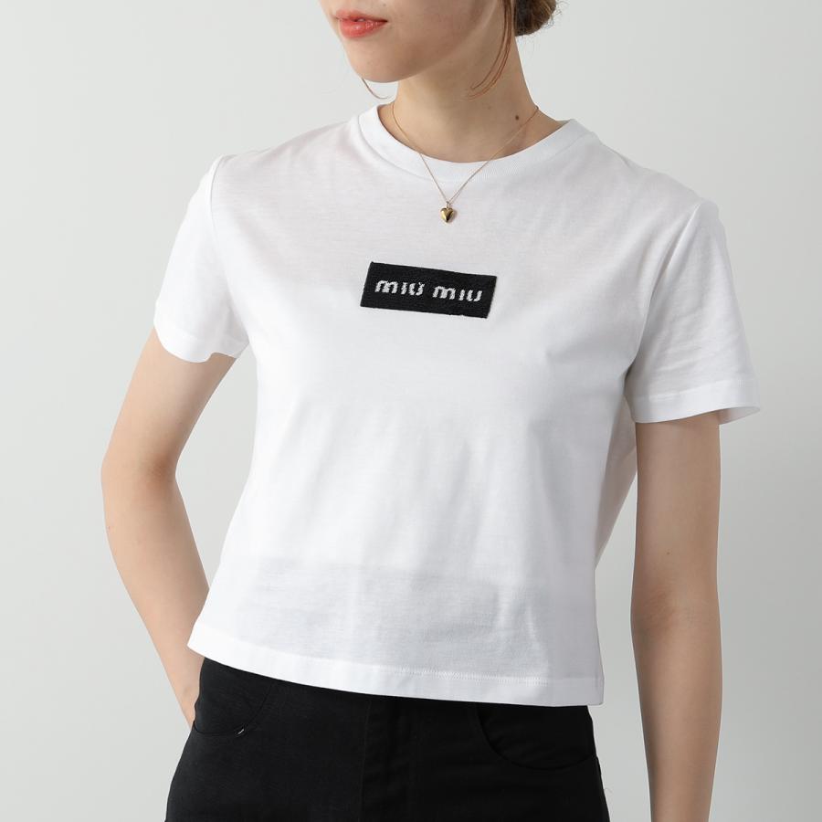 miu MIUMIU ミュウミュウ Tシャツ MJN495 14AT レディース ロゴT miu MIUMIU ミュウミュウ Tシャツ MJN495 14AT レディース ロゴT