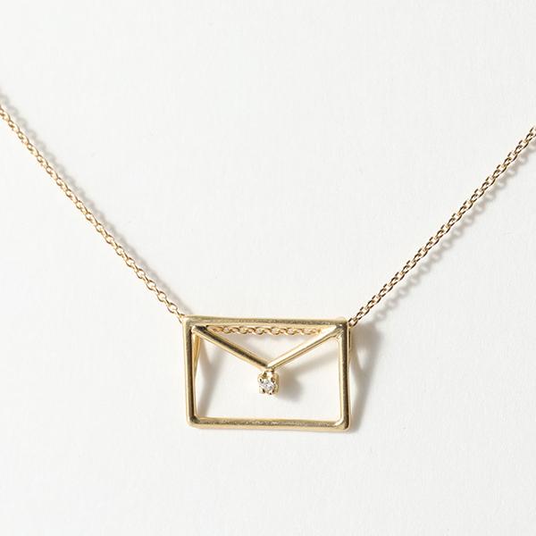 ALIITA アリータ CARTA BRILLANTE NECKLACE ROLO レター ダイヤモンド ネックレス ペンダント 9KT-YELLOWGOLD レディース